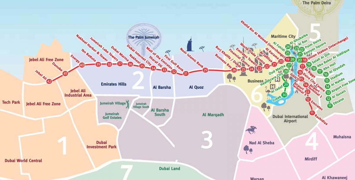Dubai haritası mahalleleri