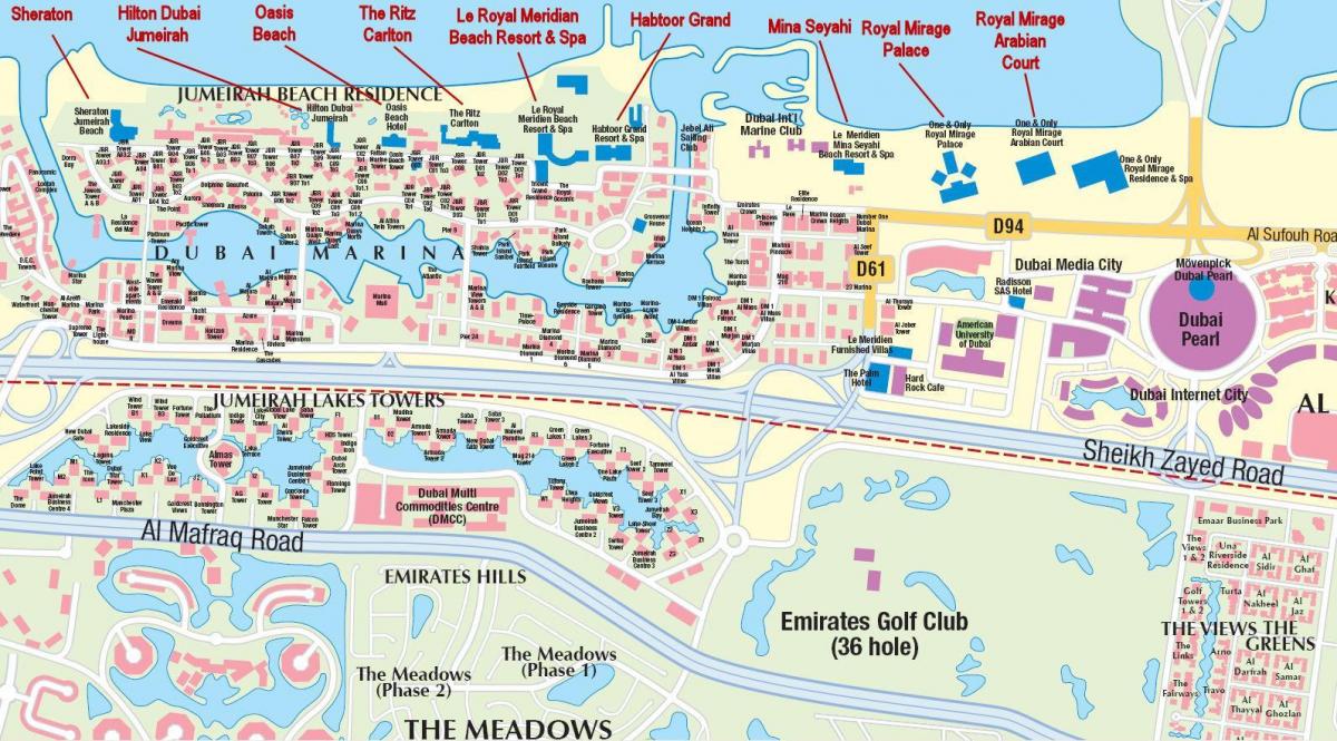 Bina isimleri ile Dubai marina göster