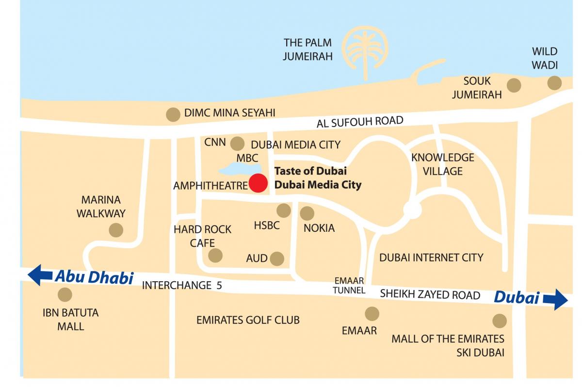 Dubai media city konumu göster
