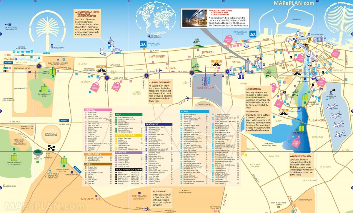 Dubai haritası pazarları