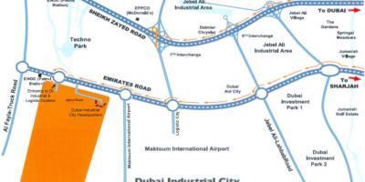 Dubai Sanayi şehir haritası