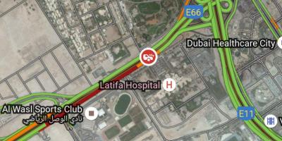 Latifah hastane Dubai konumu göster
