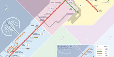 Dubai tramvay istasyonu haritası