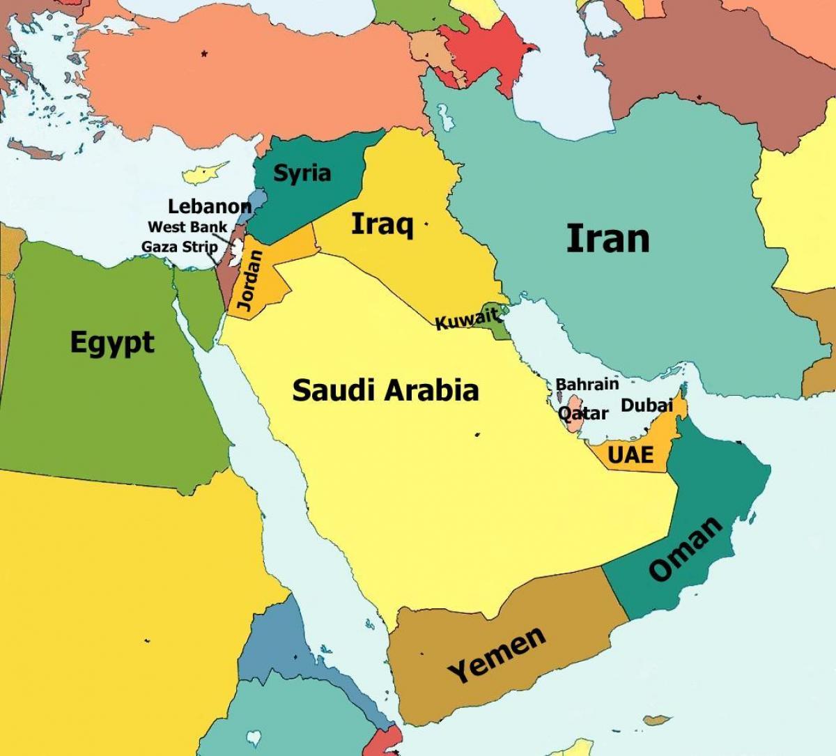 Подробная карта востока. Сирия и Иран на карте. Политическая карта ближнего Востока. Иран на карте ближнего Востока. Ближний и средний Восток страны карта.