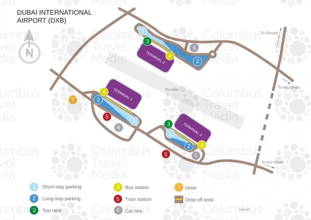 Dubai havaalanı haritası