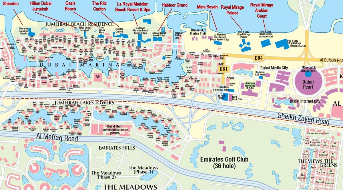Jumeirah beach haritası