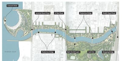 Dubai Creek Parkı konum haritası