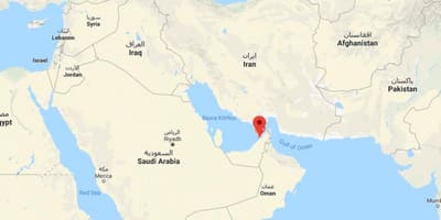 Dubai dünya haritası üzerinde konum