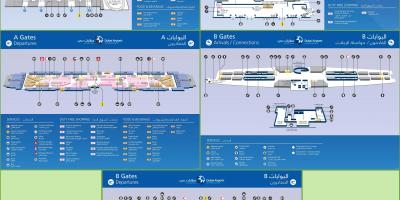 Dubai Uluslararası Havaalanı terminal 3 harita