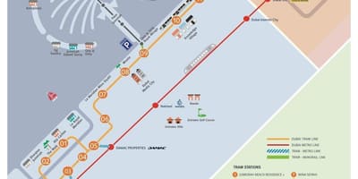 Dubai tramvay haritası