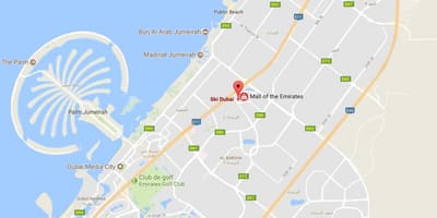 Ski Dubai haritası